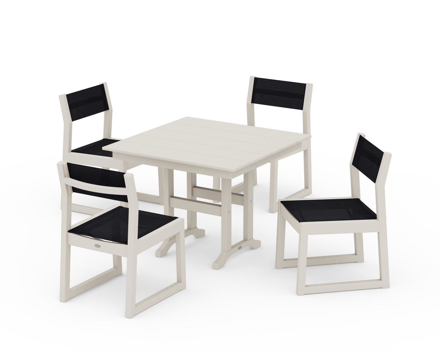 EDGE Sling Side Chair 5-Piece Farmhouse Dining Set