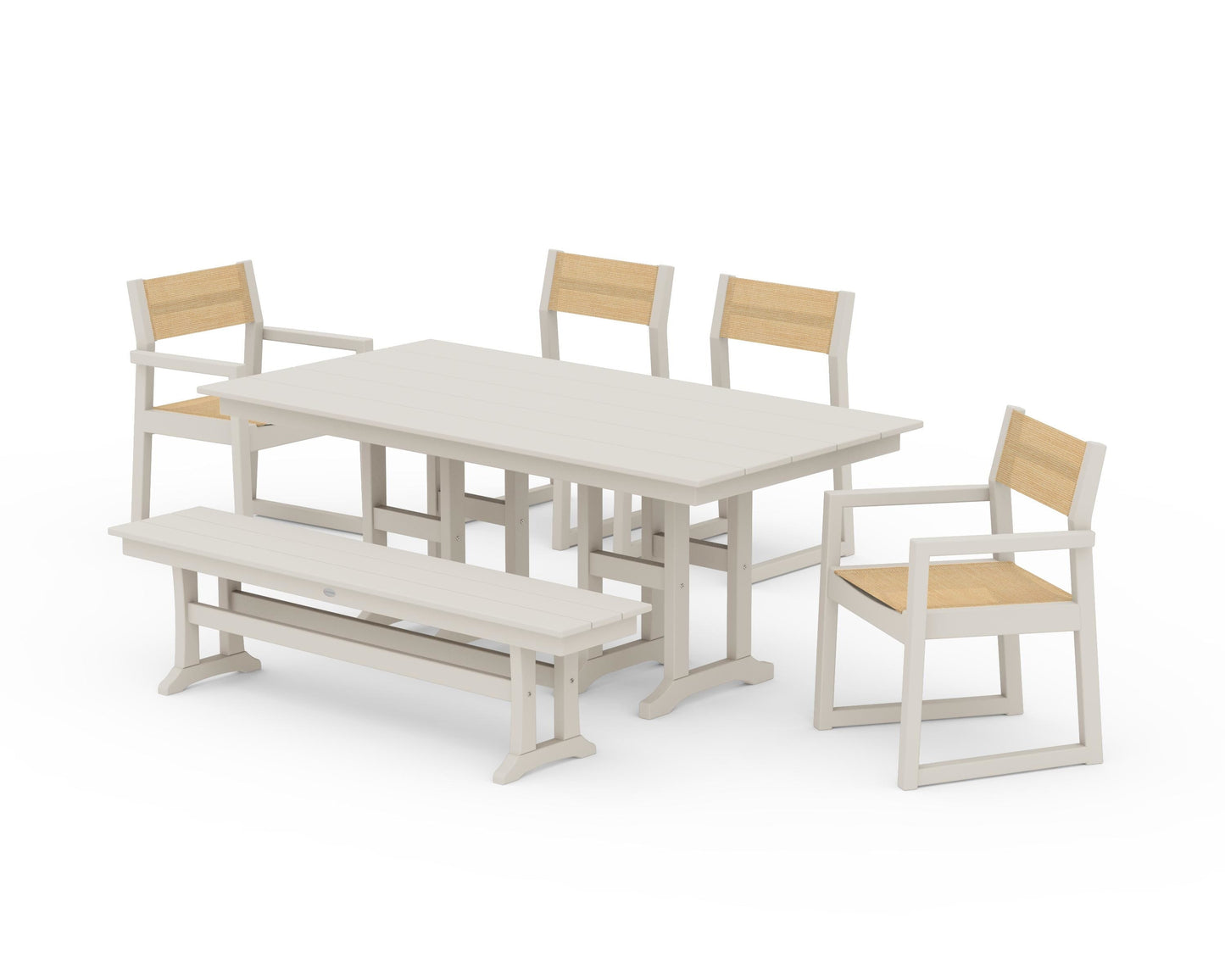 EDGE Sling 6-Piece Farmhouse Dining Set
