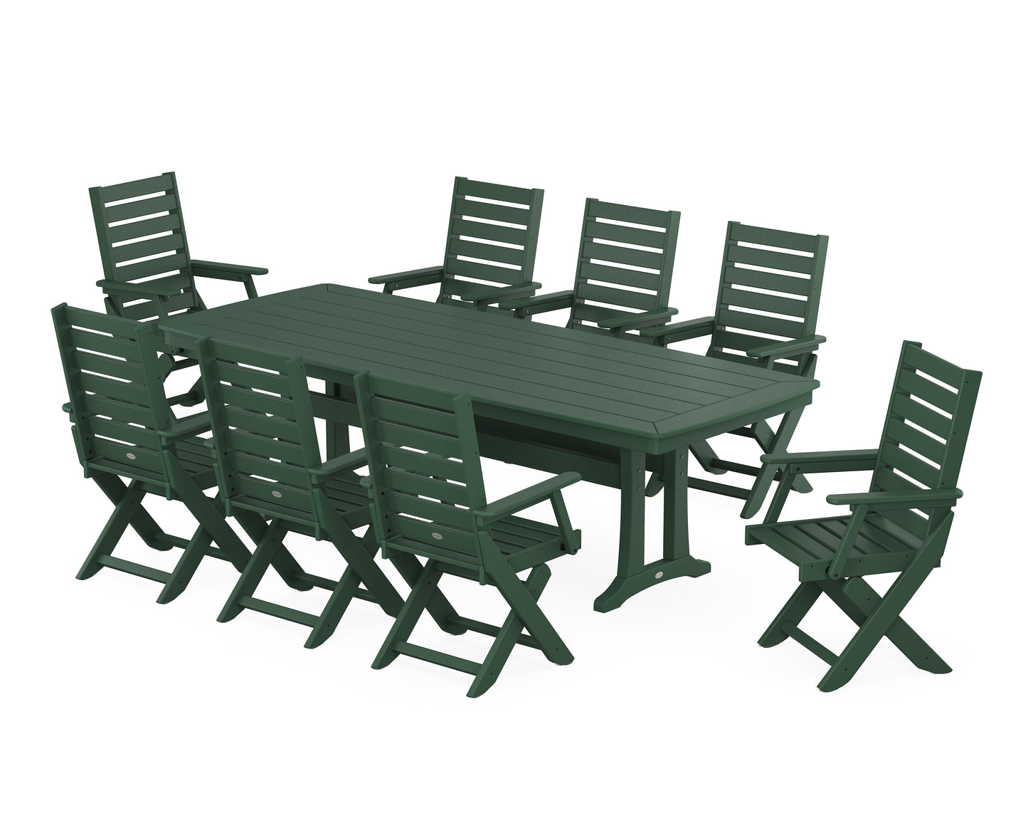 Captain 9-Piece Dining Set with Trestle Legs