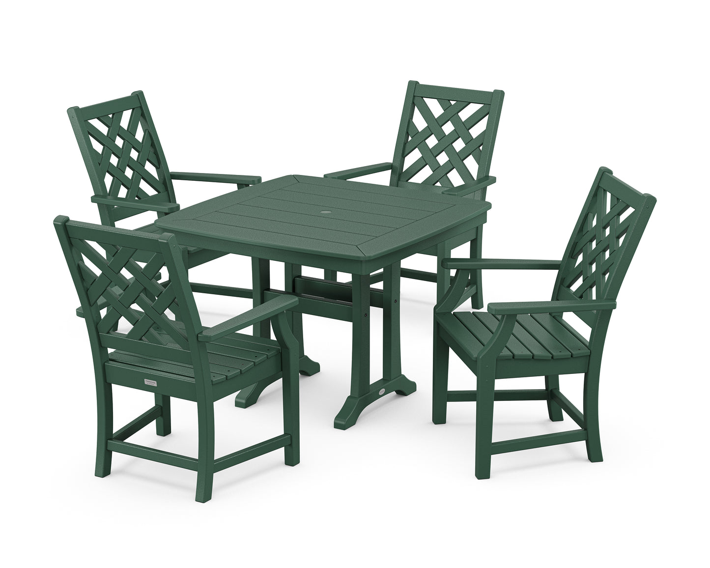 Wovendale 5-Piece Dining Set with Trestle Legs