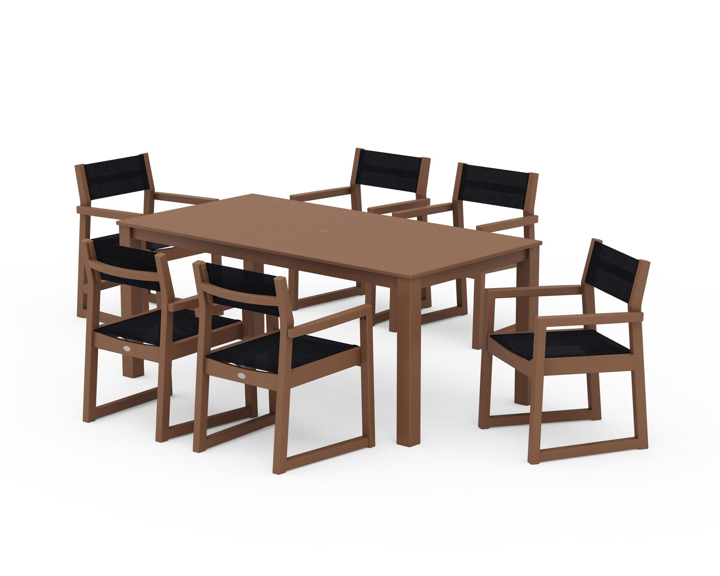 EDGE Sling Arm Chair 7-Piece Parsons Dining Set