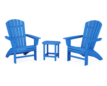 Nautical 3-Piece Curveback Adirondack Set