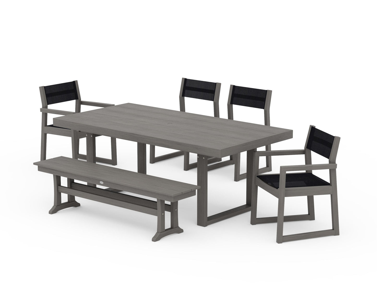 EDGE Sling 6-Piece Dining Set with Bench