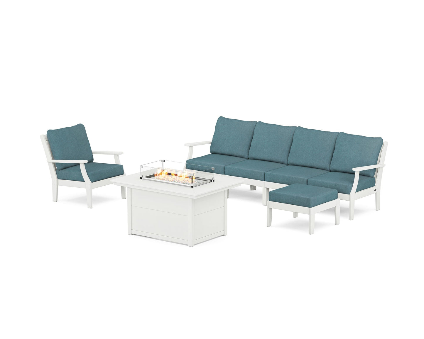Braxton Sectional Lounge and Fire Pit Set