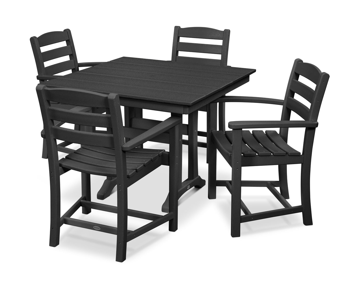 La Casa Cafâ€š 5-Piece Farmhouse Trestle Arm Chair Dining Set