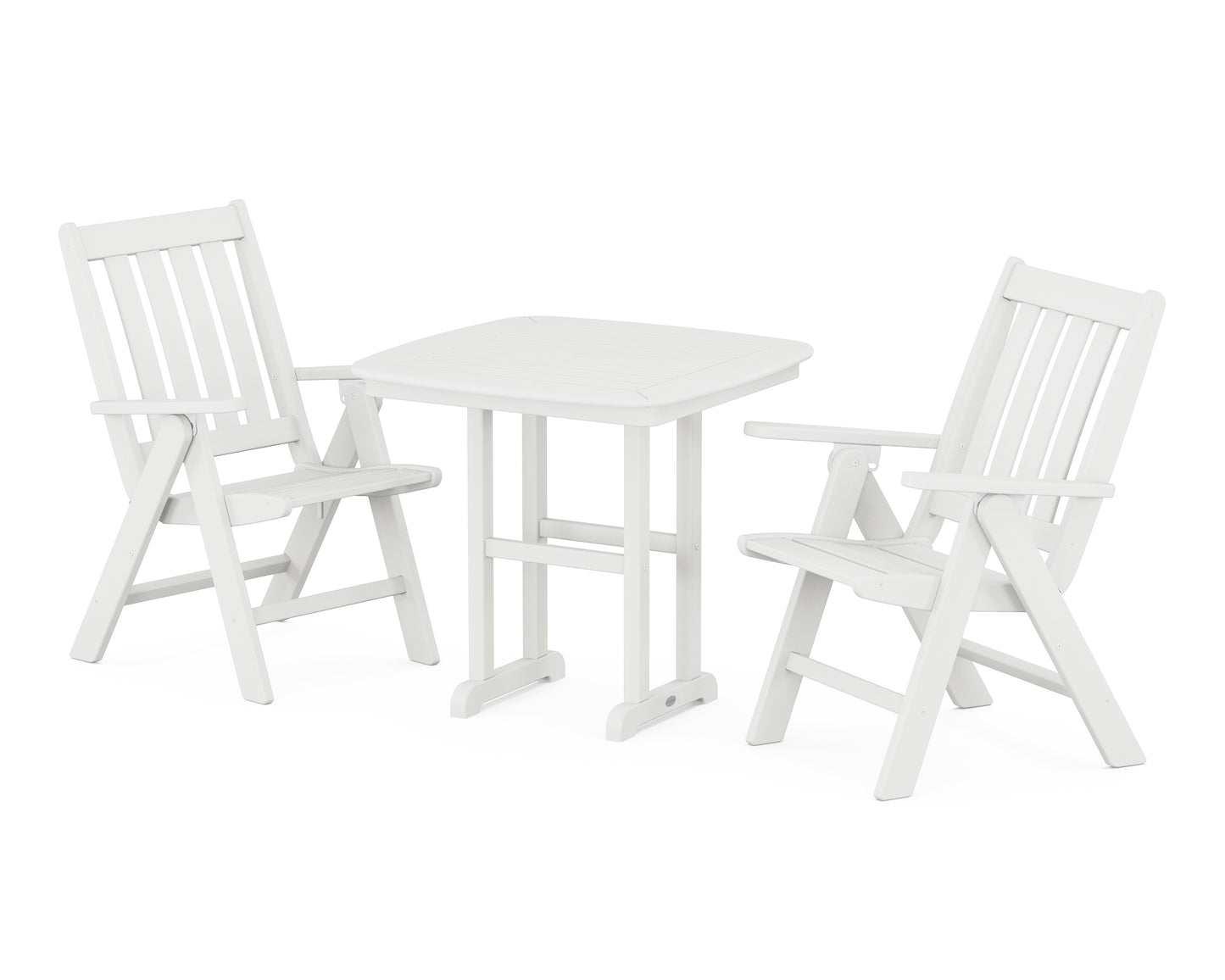 Vineyard Folding Chair 3-Piece Dining Set