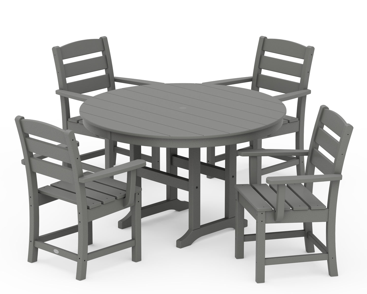 Lakeside 5-Piece Round Farmhouse Dining Set