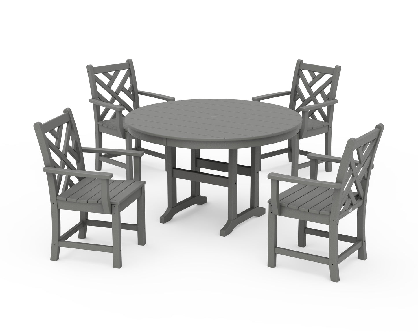 Chippendale 5-Piece Round Farmhouse Dining Set