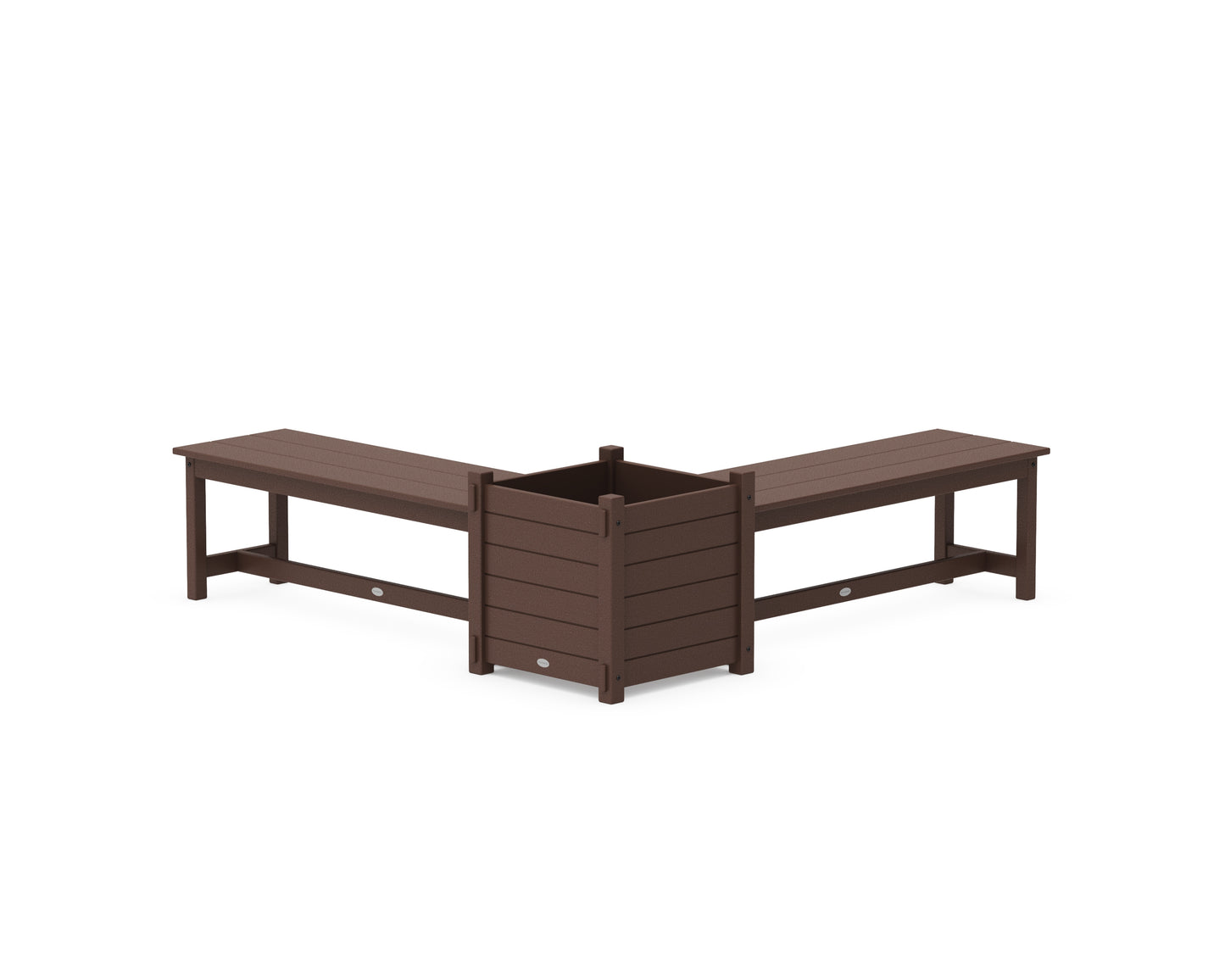 48" Nautical L- Shaped Planter Bench Set- Large
