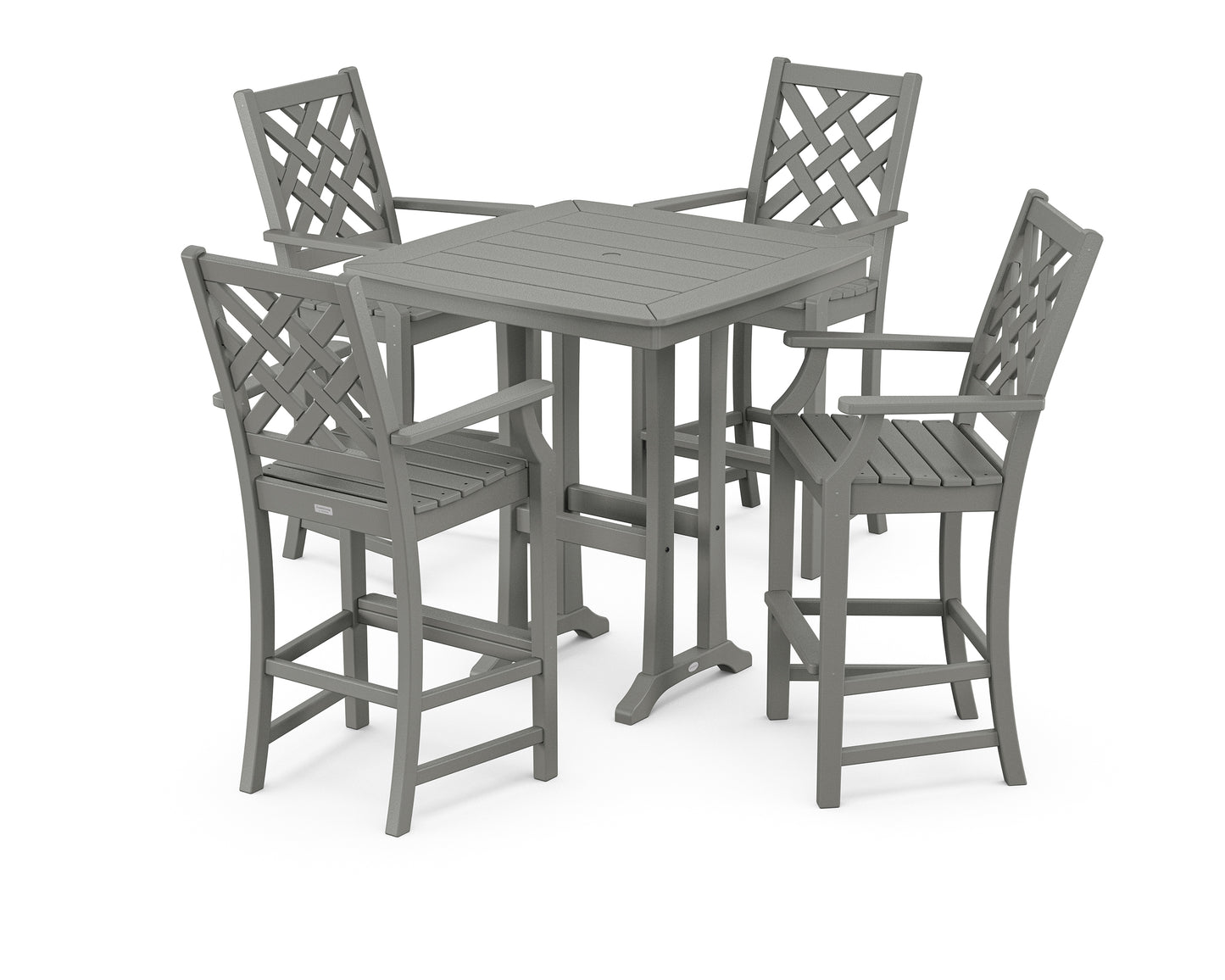 Wovendale 5-Piece Bar Set with Trestle Legs