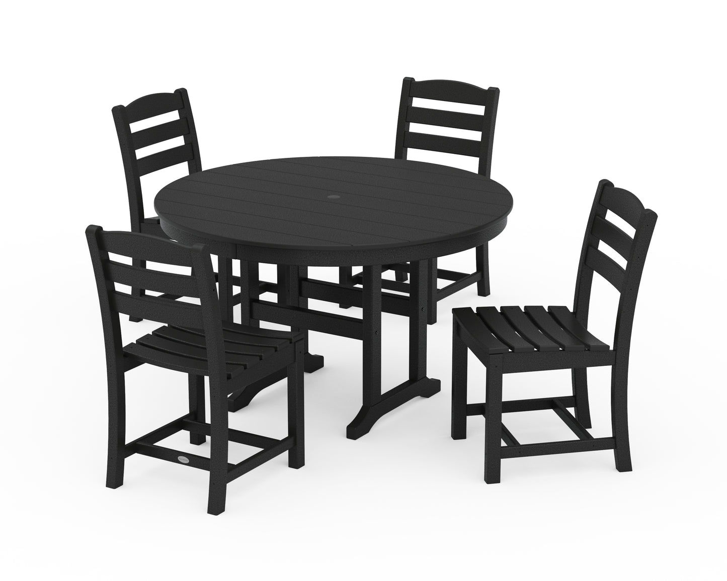 La Casa CafÃ© Side Chair 5-Piece Round Farmhouse Dining Set