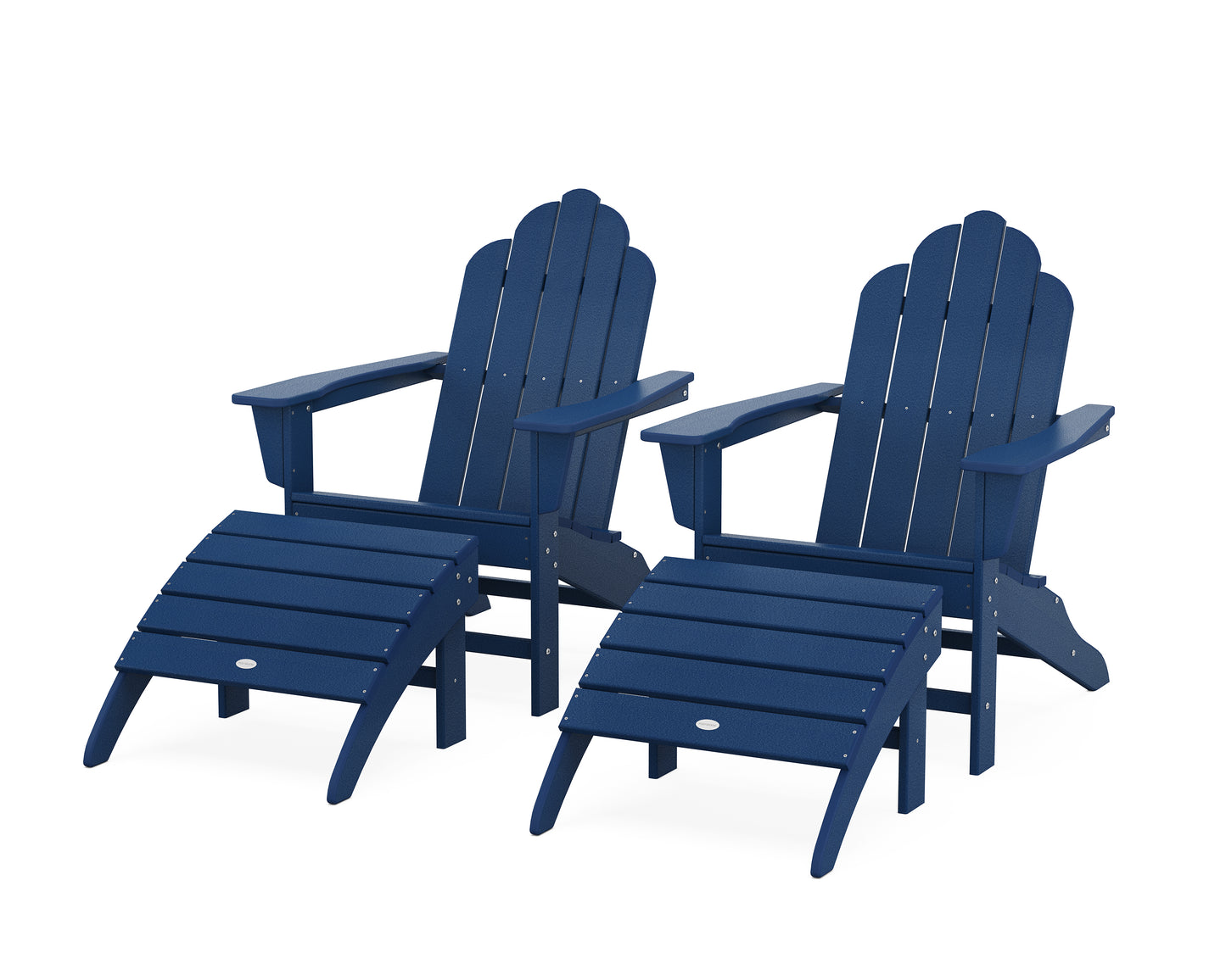 Long Island Adirondack Chair 4-Piece Set with Ottomans