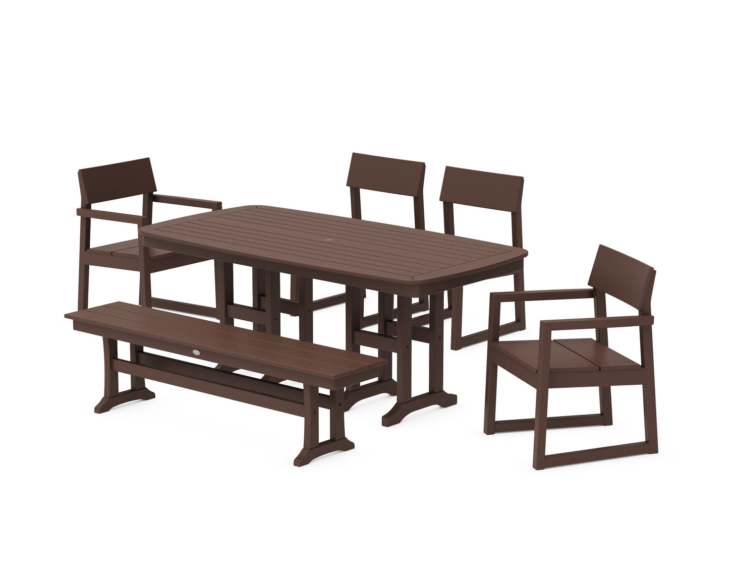 EDGE 6-Piece Dining Set with Bench