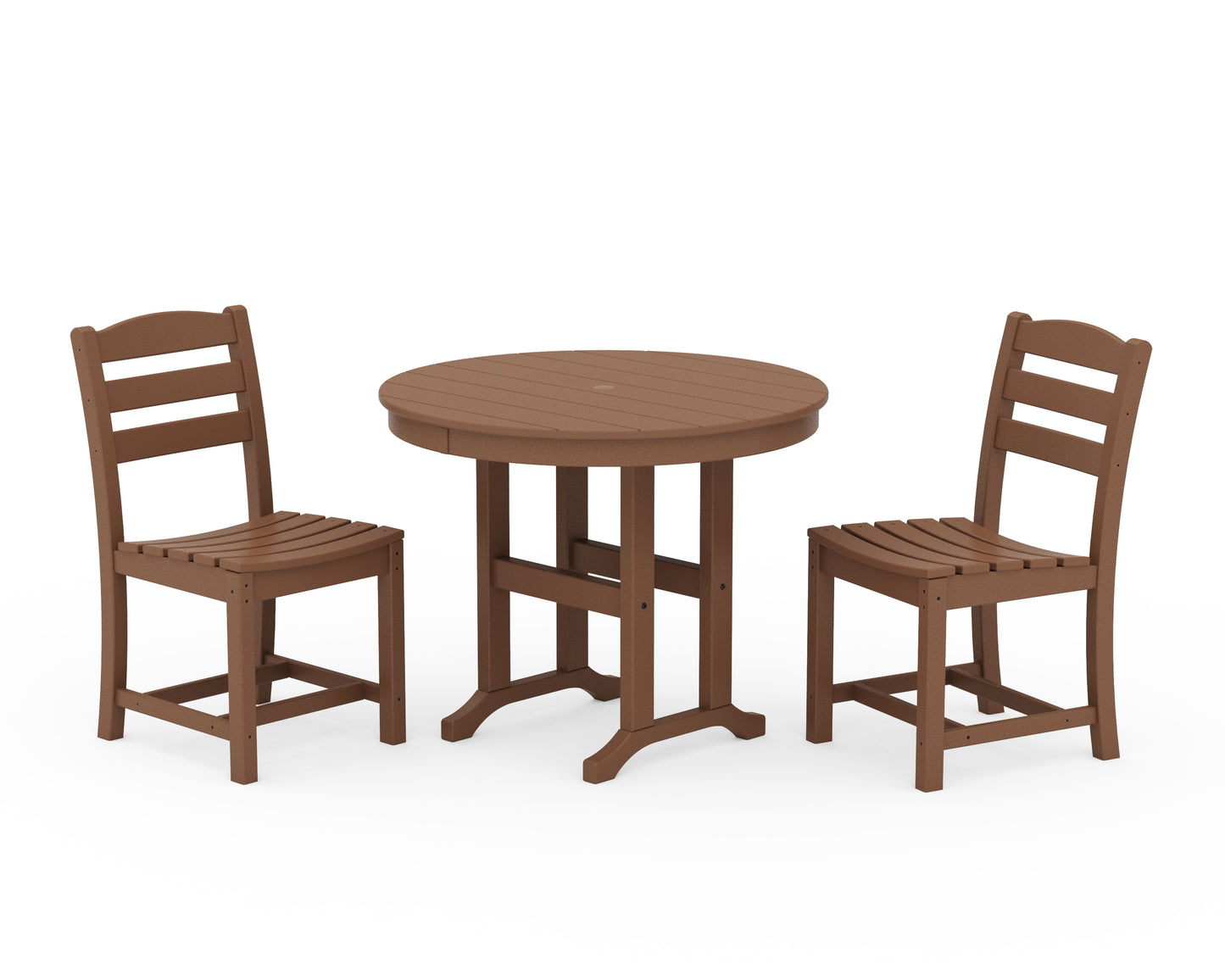 La Casa CafÃ© Side Chair 3-Piece Round Dining Set