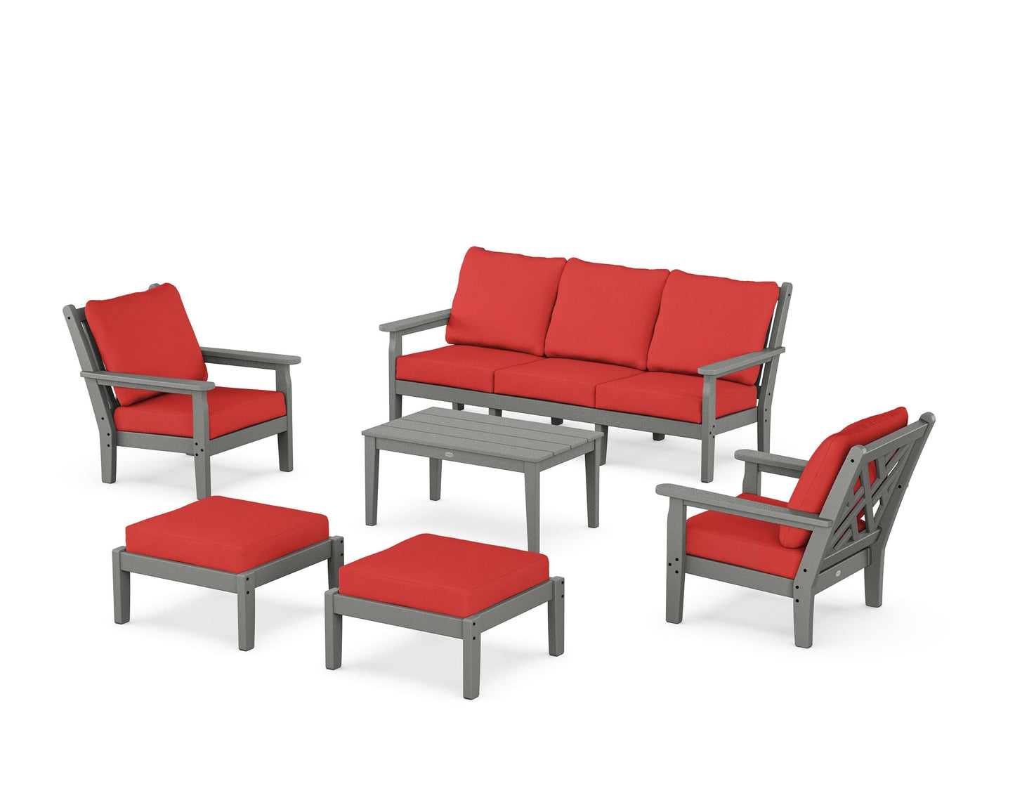 Chippendale 6-Piece Lounge Sofa Set