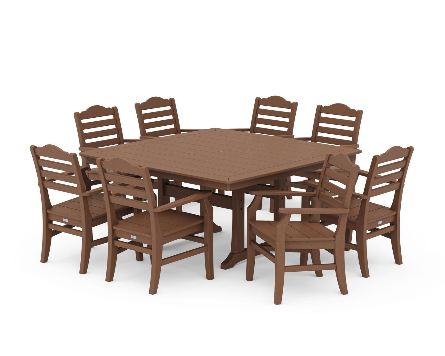 Savannah 9-Piece Square Dining Set with Trestle Legs