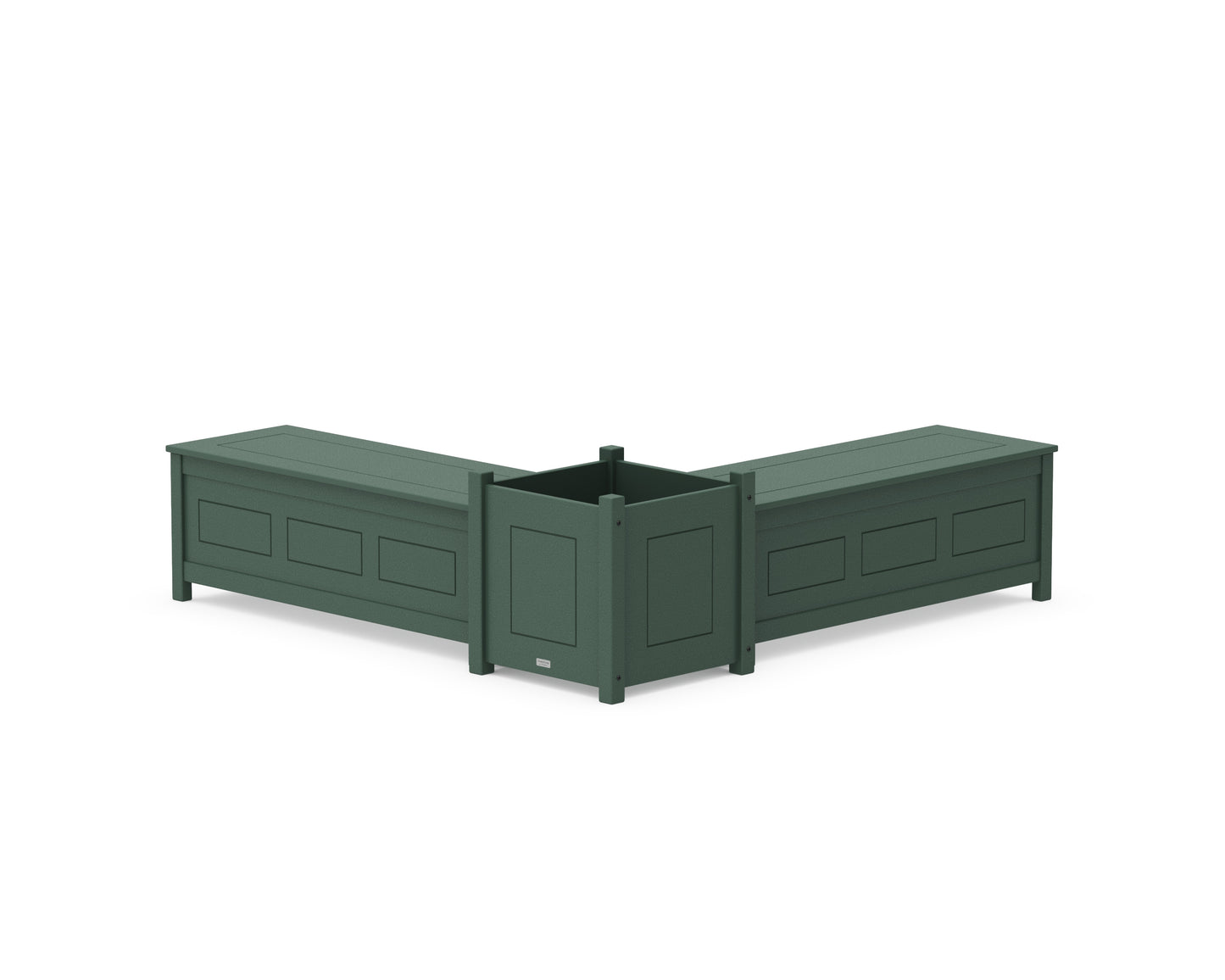 48" Country Living L- Shaped Planter Storage Bench Set- Large