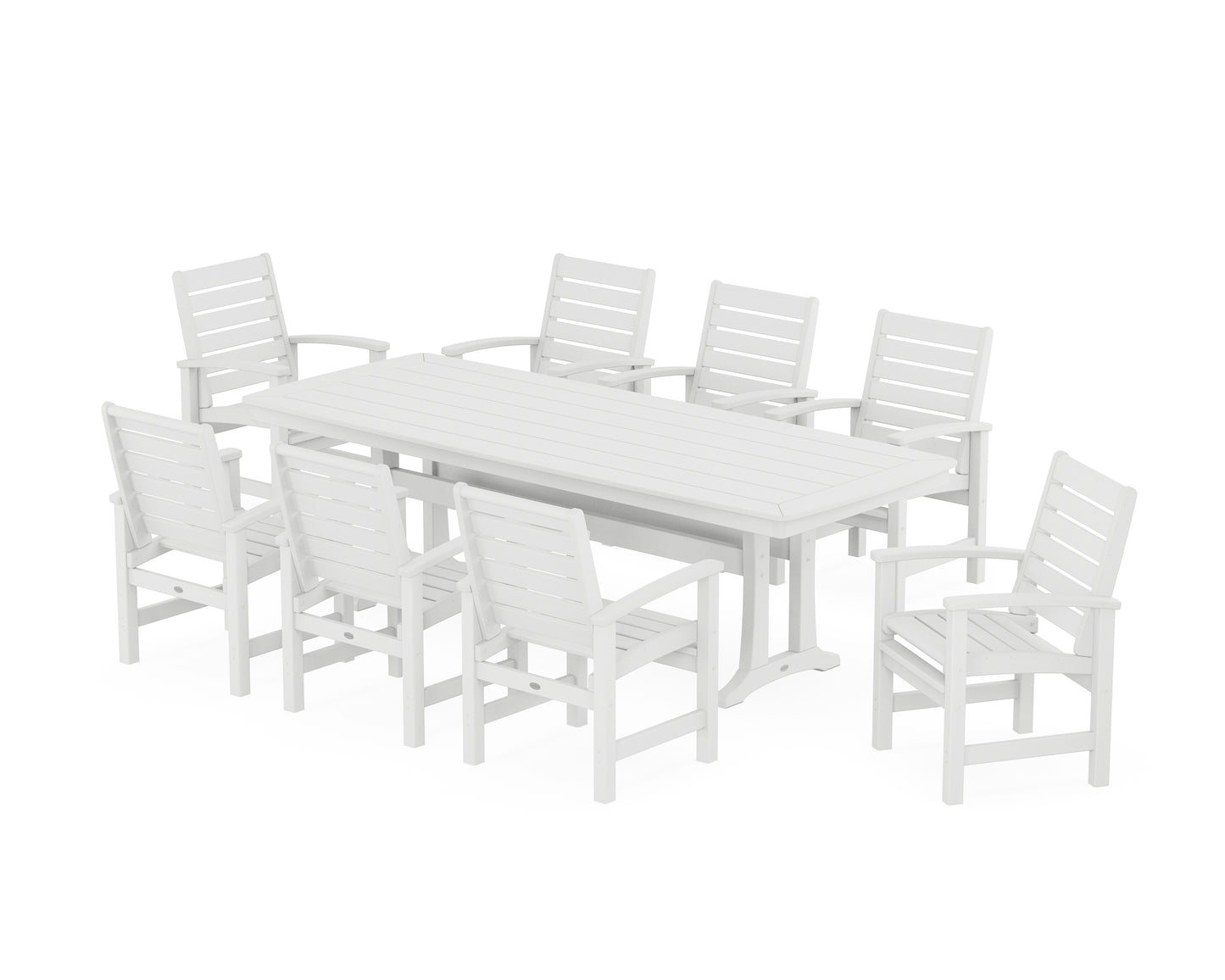 Signature 9-Piece Dining Set with Trestle Legs