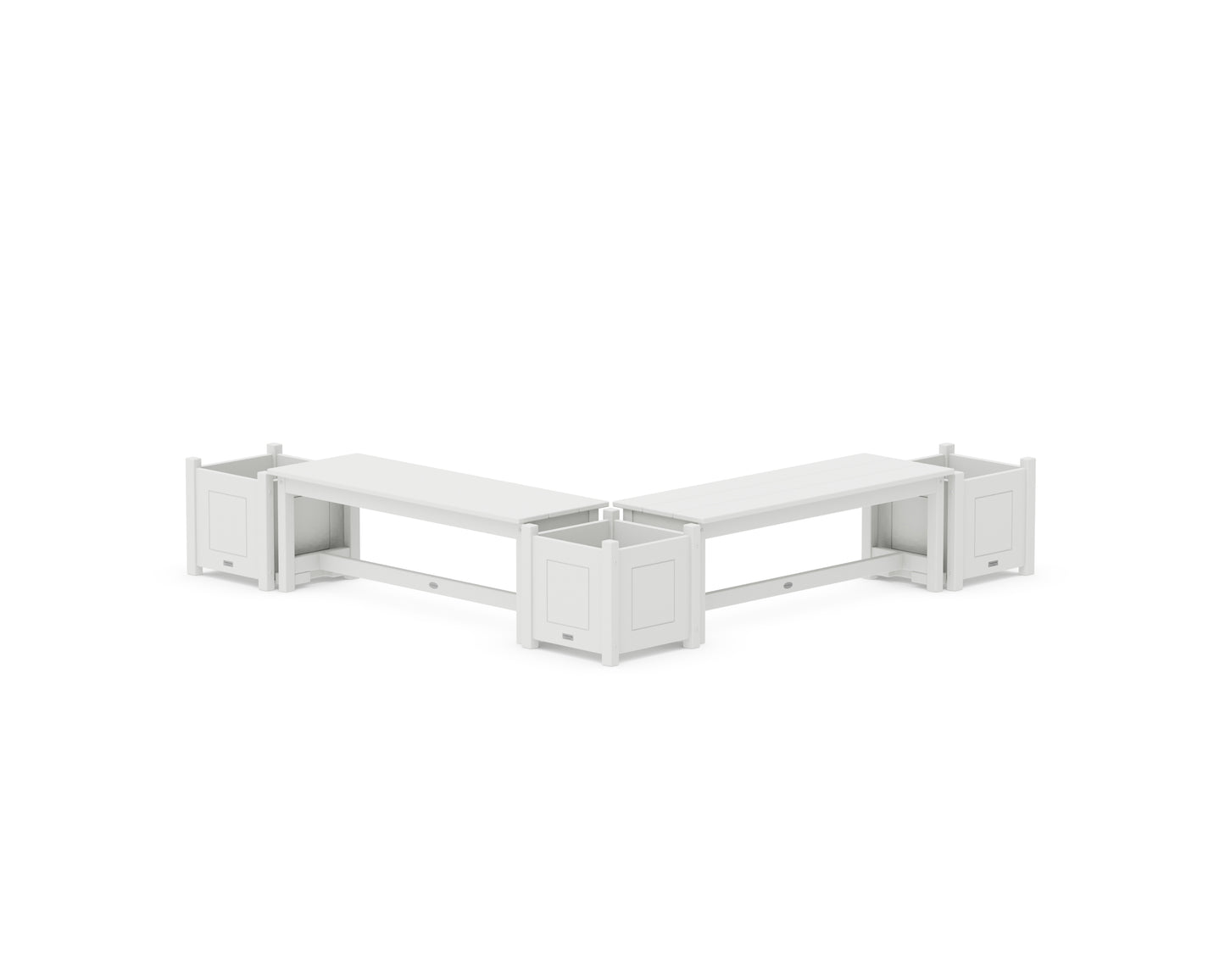 48" Country Living L- Shaped Planter Bench Corner Set