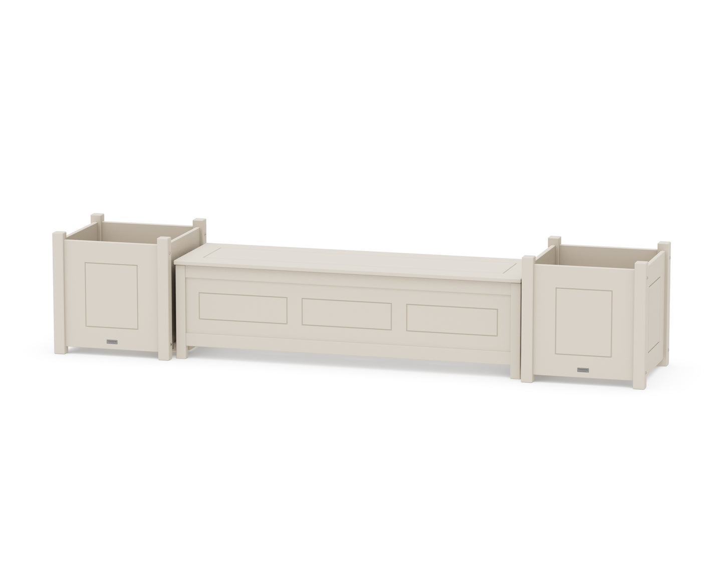 60" Country Living Straight Planter Storage Bench Set- Large