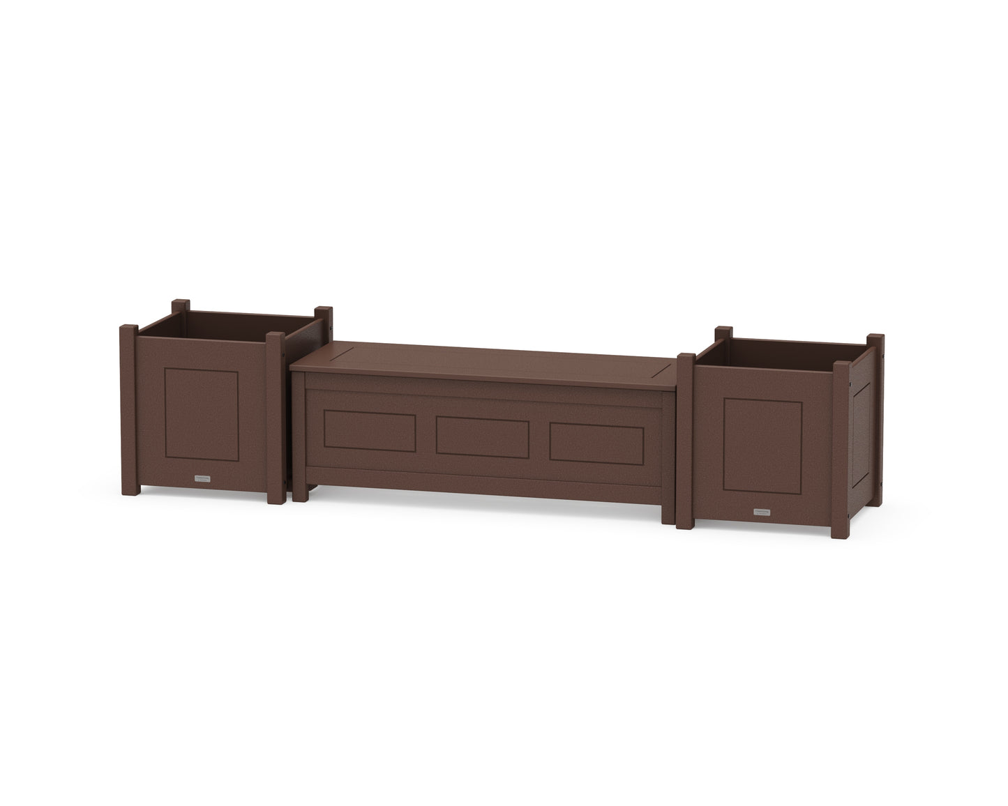 48" Country Living Straight Planter Storage Bench Set- Large