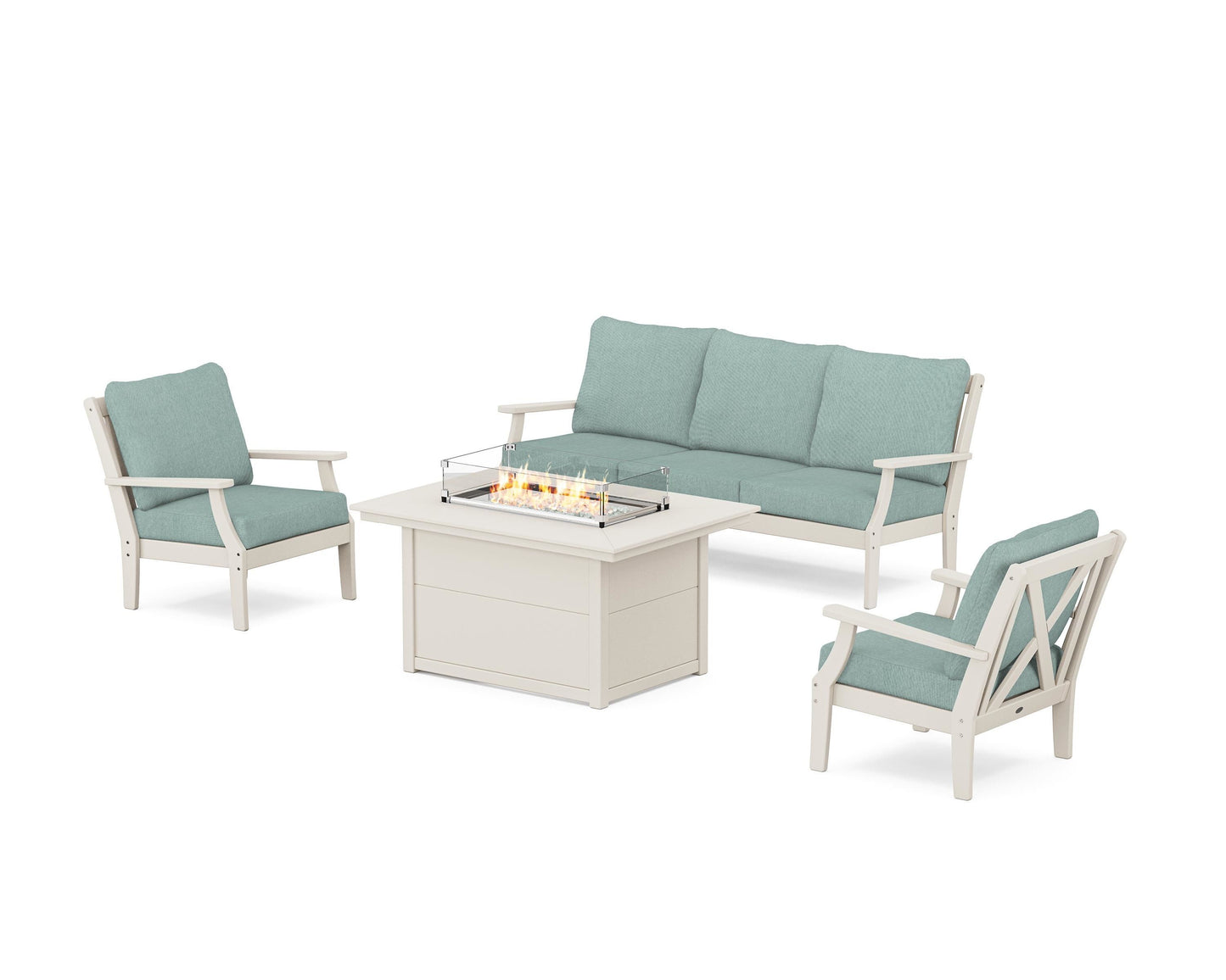 Braxton Deep Seating Fire Pit Table Set