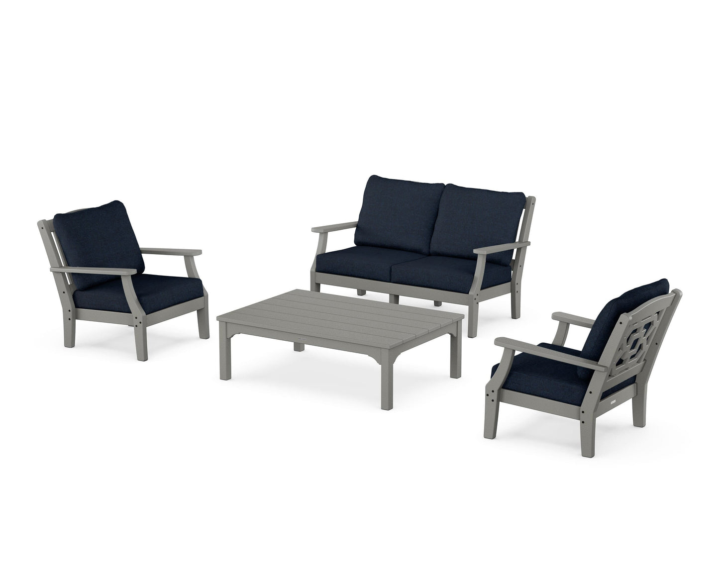 Chinoiserie 4-Piece Deep Seating Set with Loveseat