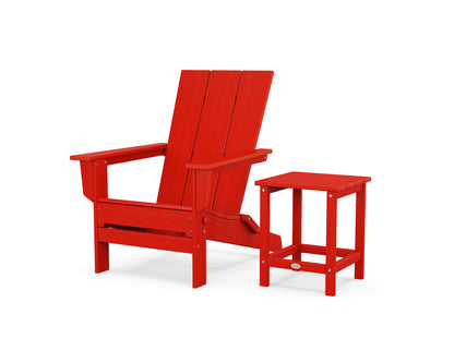 Modern Studio Folding Adirondack Chair with Side Table