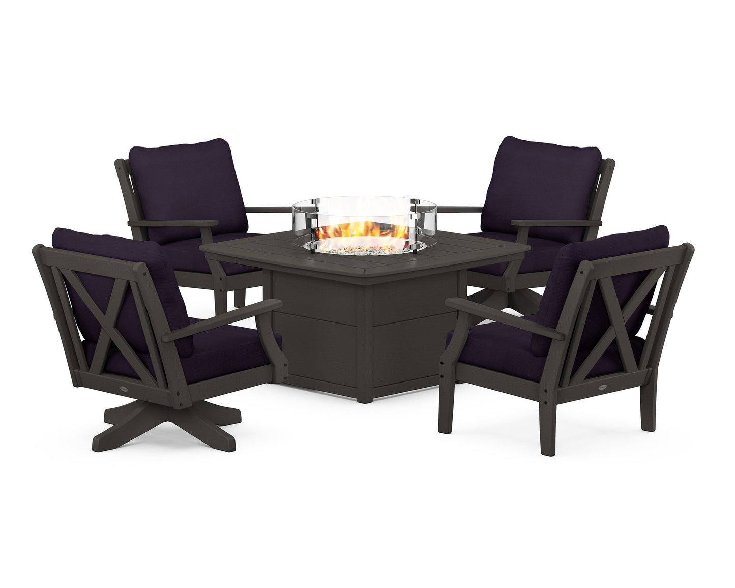 Braxton 5-Piece Deep Seating Set with Fire Table