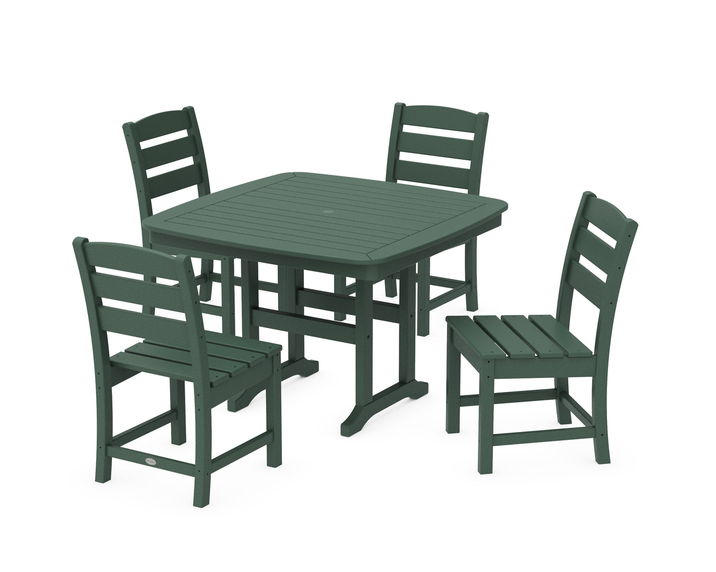 Lakeside Side Chair 5-Piece Dining Set with Trestle Legs