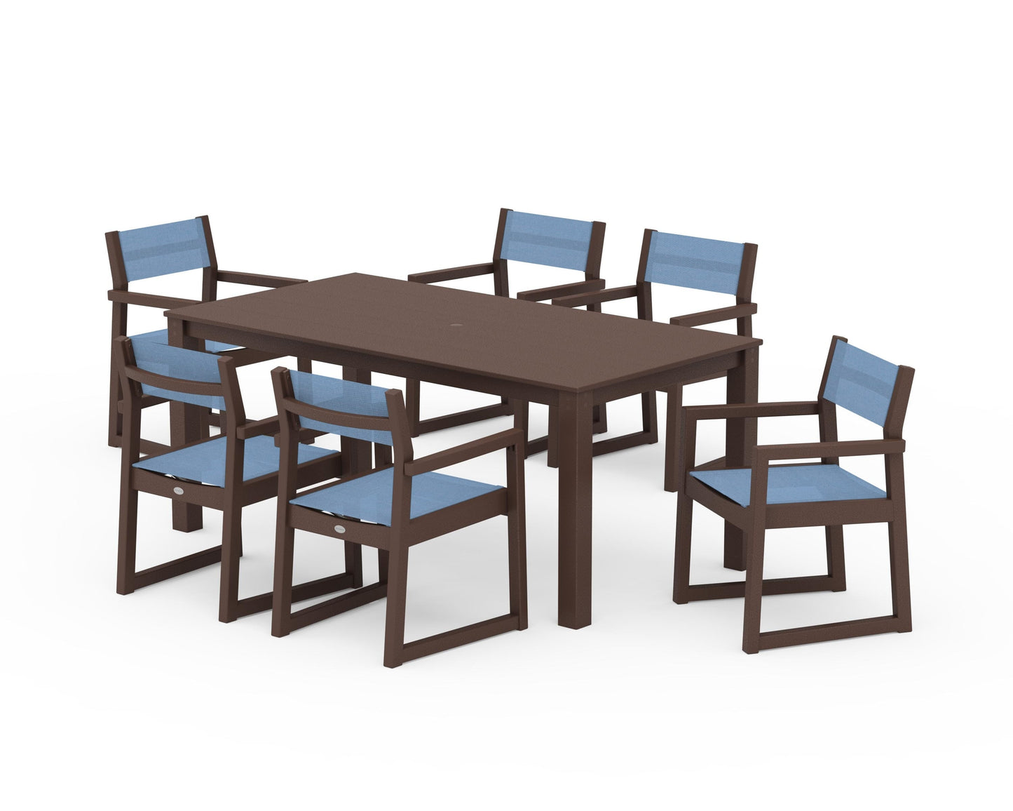 EDGE Sling Arm Chair 7-Piece Parsons Dining Set