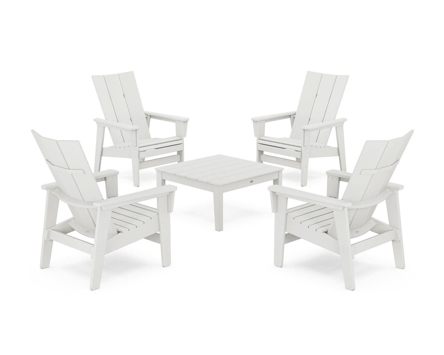 5-Piece Modern Grand Upright Adirondack Chair Conversation Group