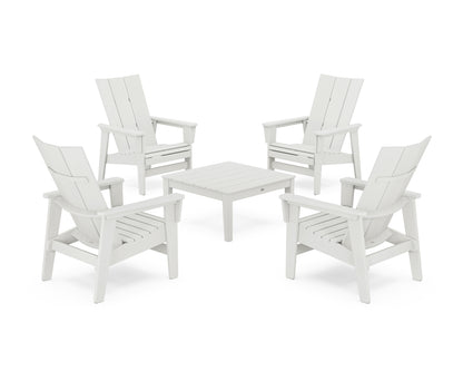 5-Piece Modern Grand Upright Adirondack Chair Conversation Group
