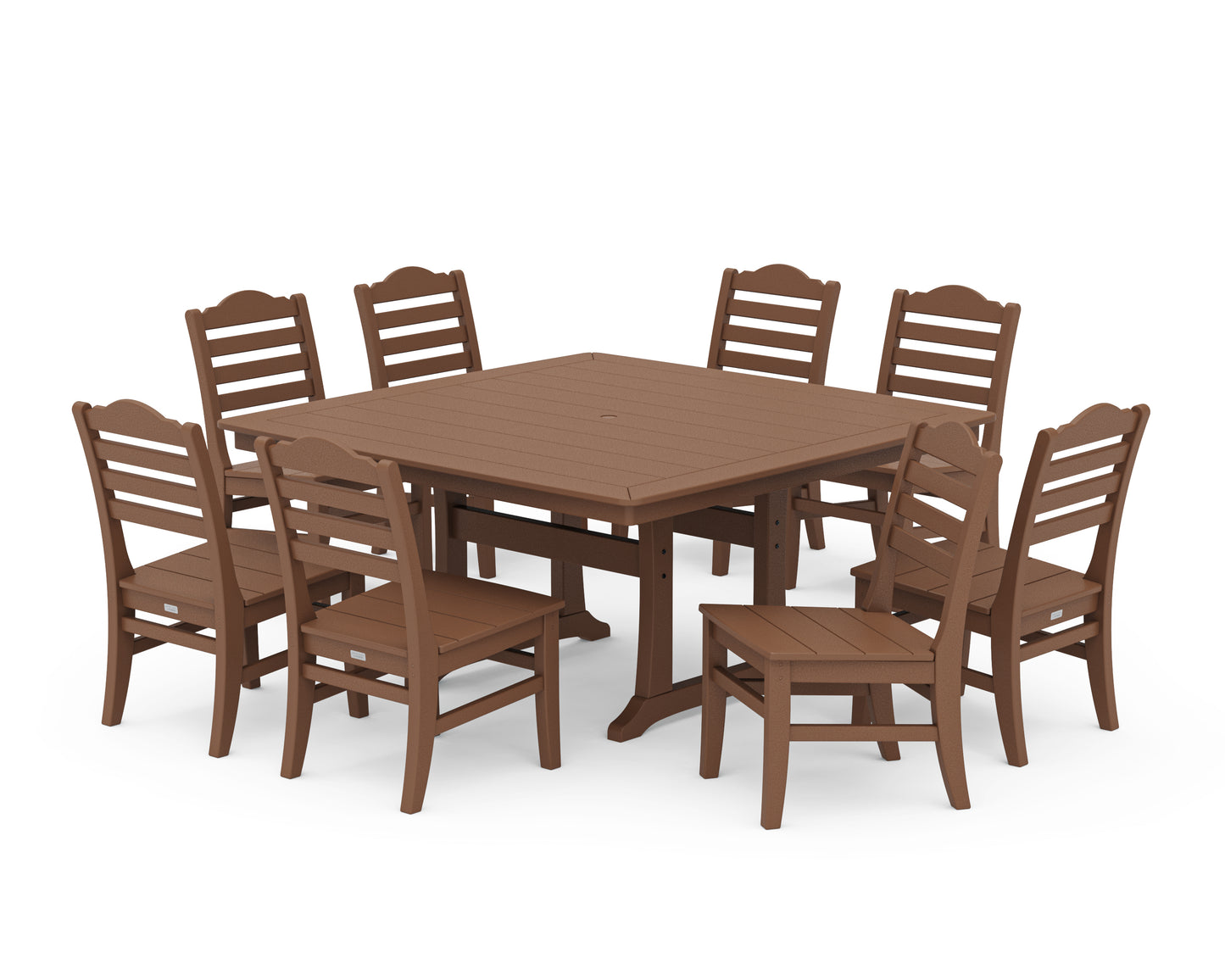 Savannah Side Chair 9-Piece Square Dining Set with Trestle Legs