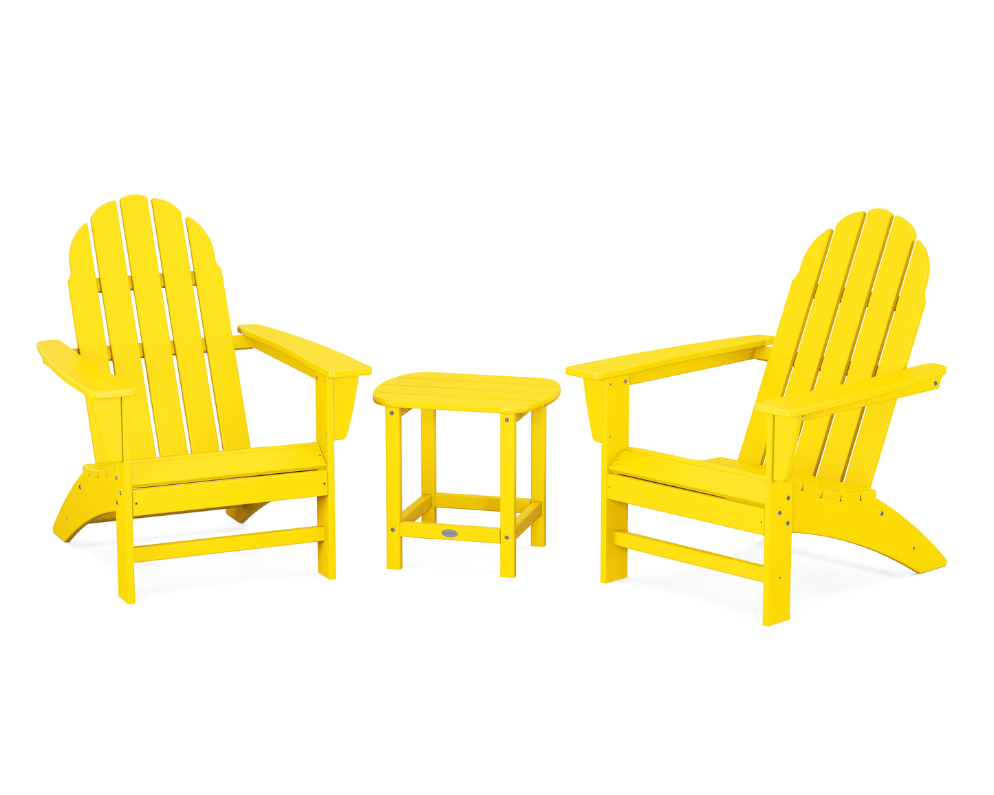 Vineyard 3-Piece Adirondack Set with South Beach 18" Side Table