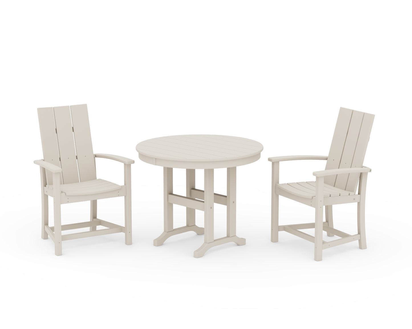Modern Adirondack 3-Piece Round Farmhouse Dining Set