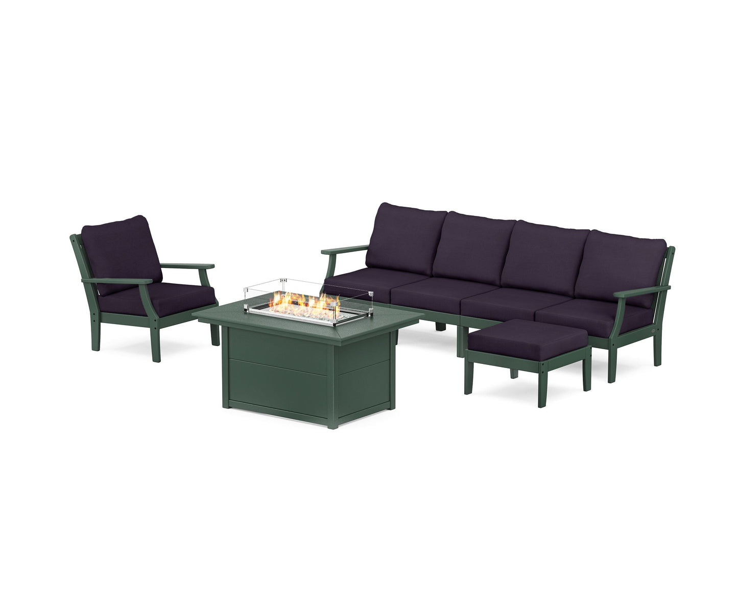 Braxton Sectional Lounge and Fire Pit Set