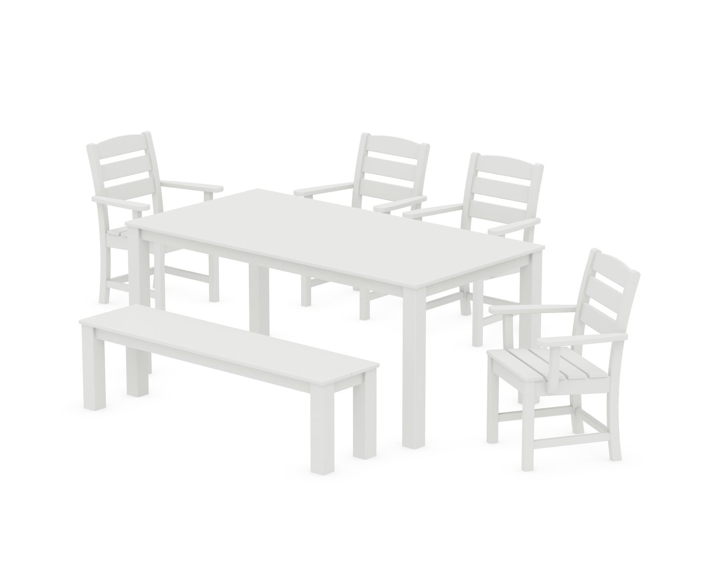 Lakeside 6-Piece Parsons Dining Set with Bench