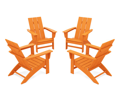4-Piece Modern Adirondack Chair Conversation Set