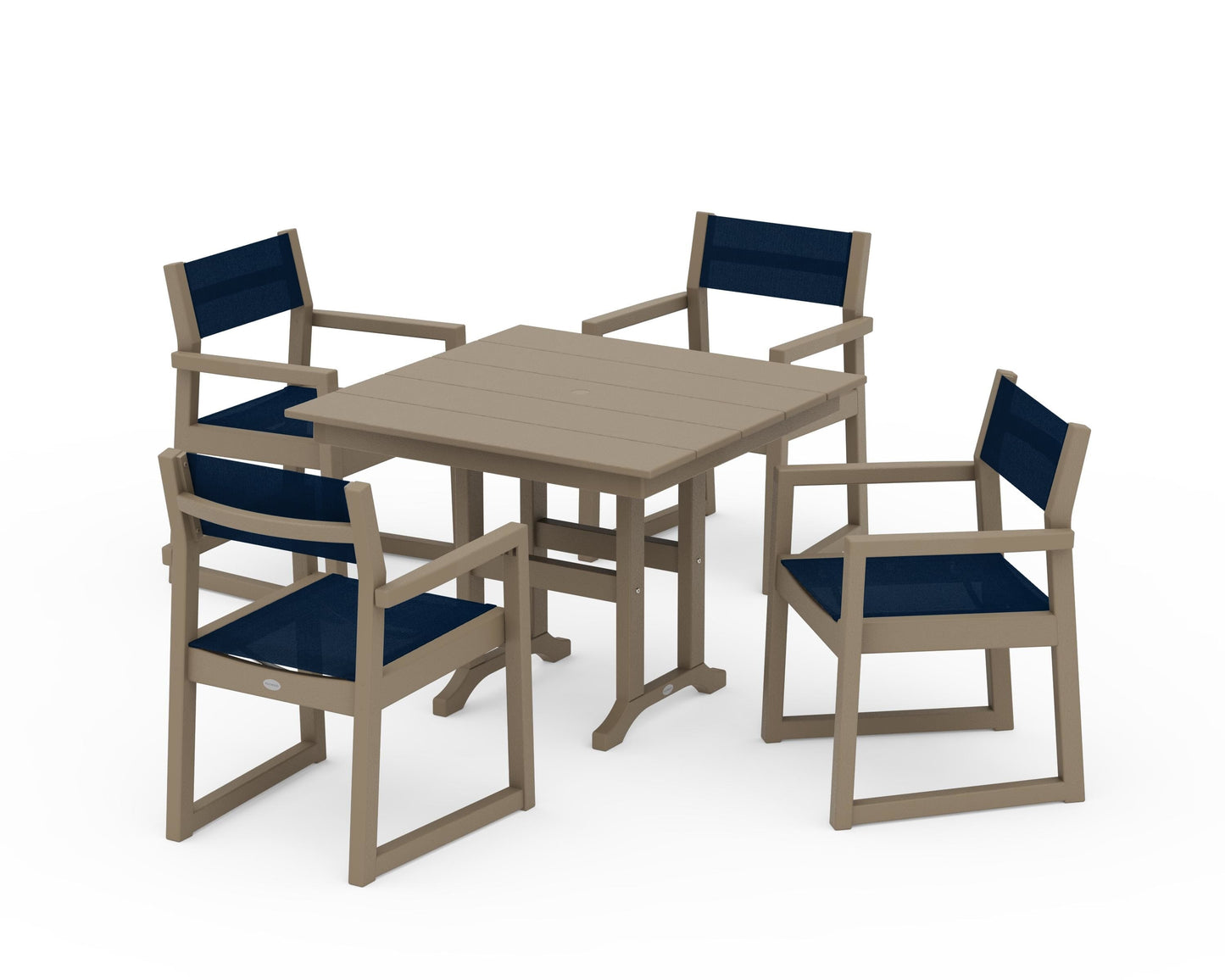 EDGE Sling Arm Chair 5-Piece Farmhouse Dining Set