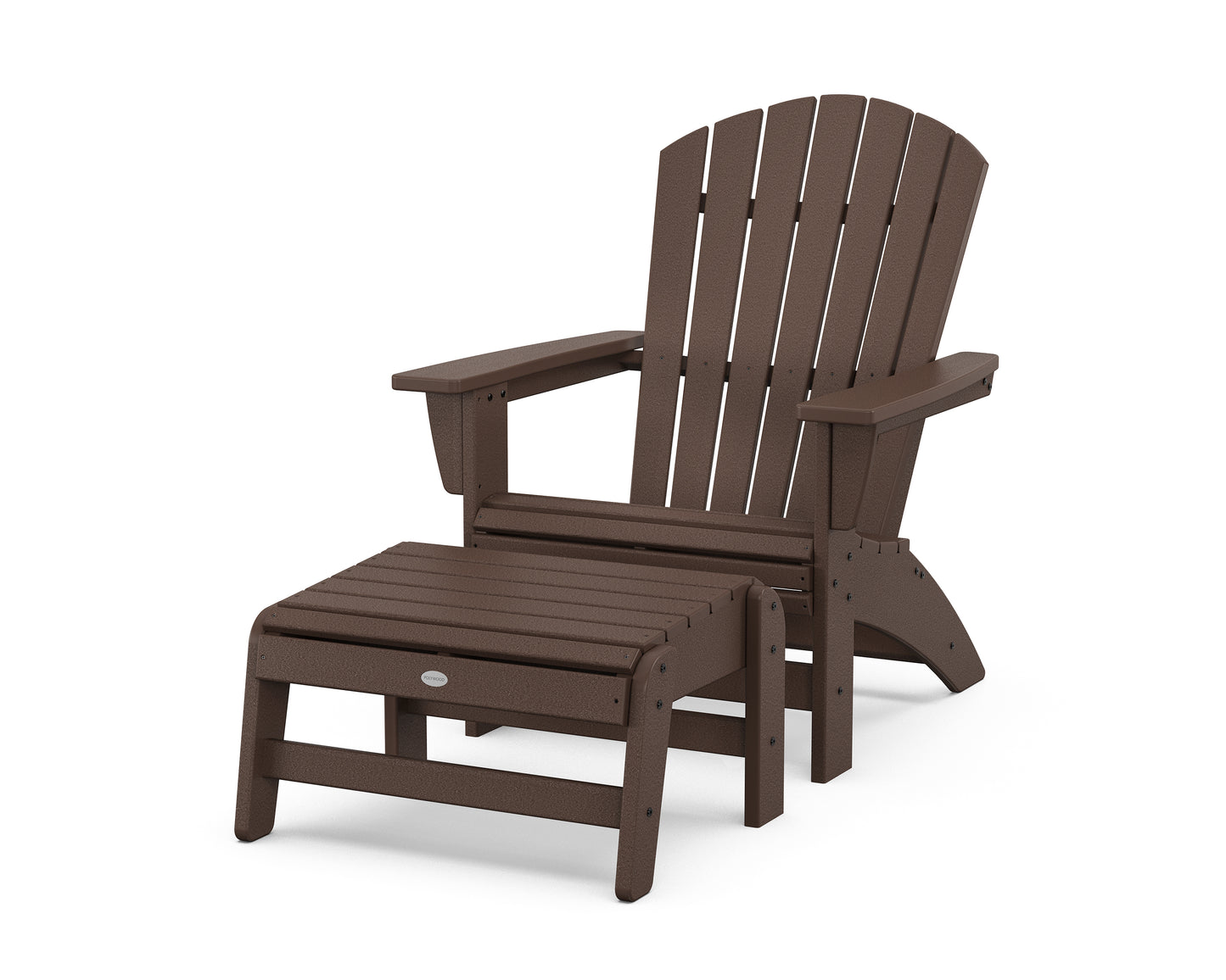 Nautical Grand Adirondack Chair with Ottoman