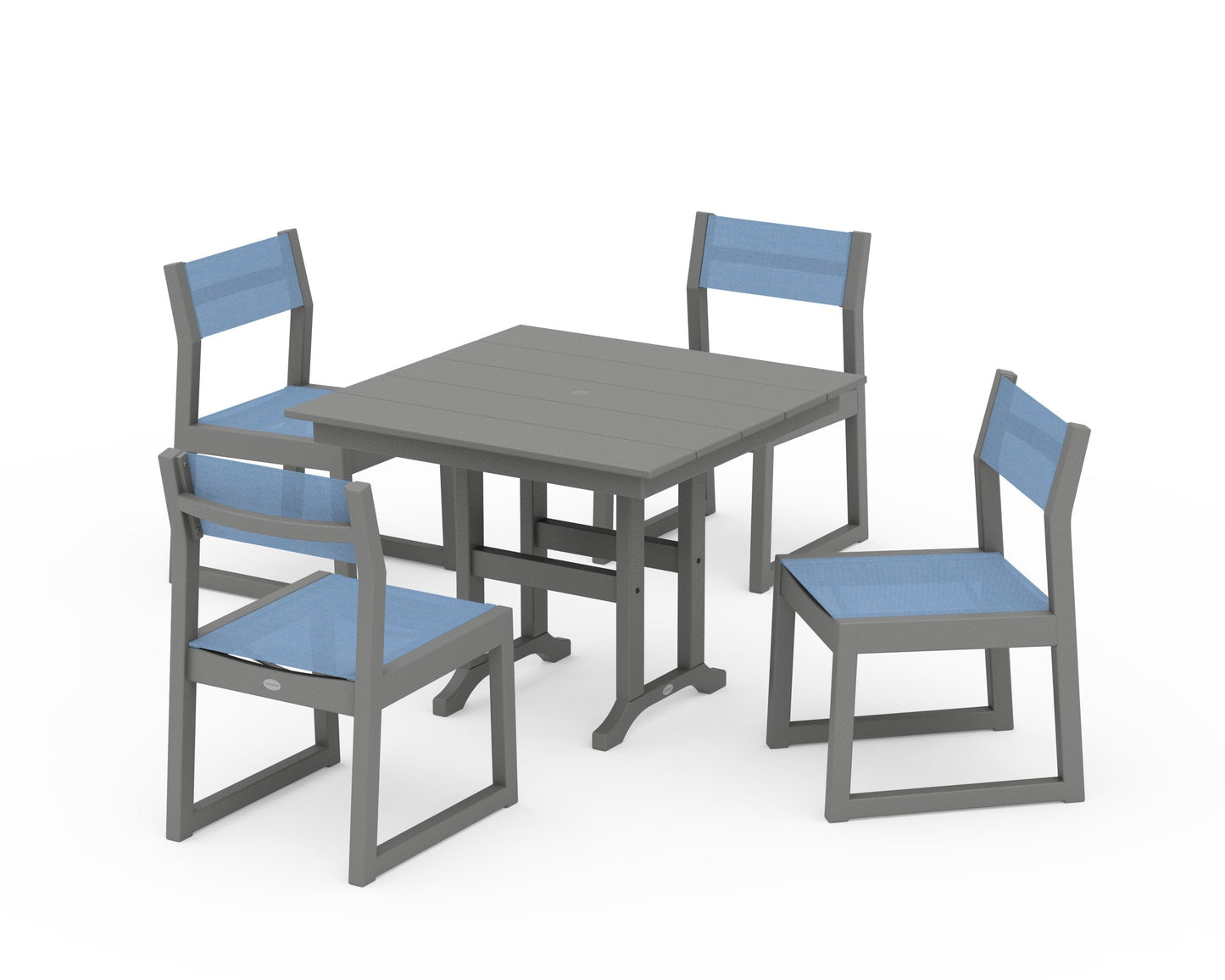 EDGE Sling Side Chair 5-Piece Farmhouse Dining Set