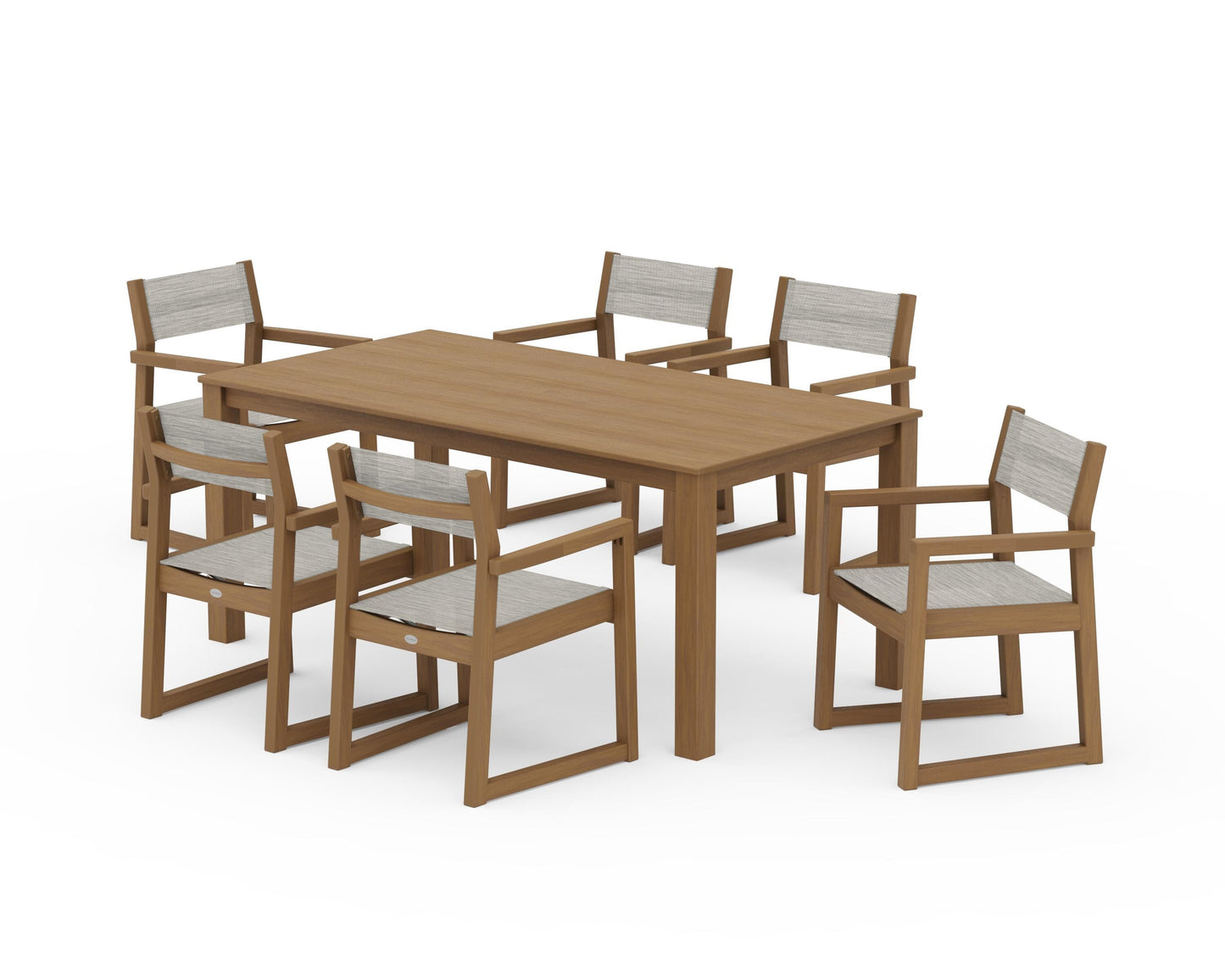EDGE Sling Arm Chair 7-Piece Parsons Dining Set
