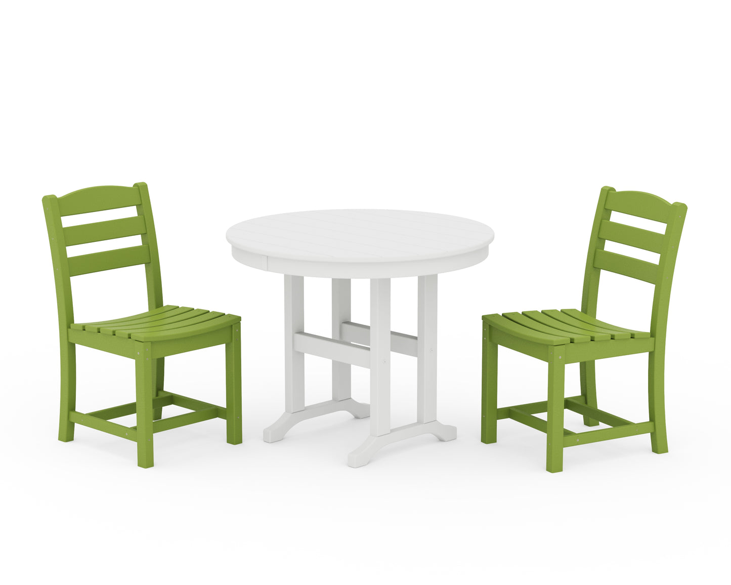 La Casa CafÃ© Side Chair 3-Piece Round Dining Set