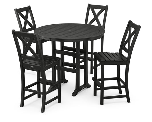 Braxton 5-Piece Nautical Trestle Arm Chair Bar Set