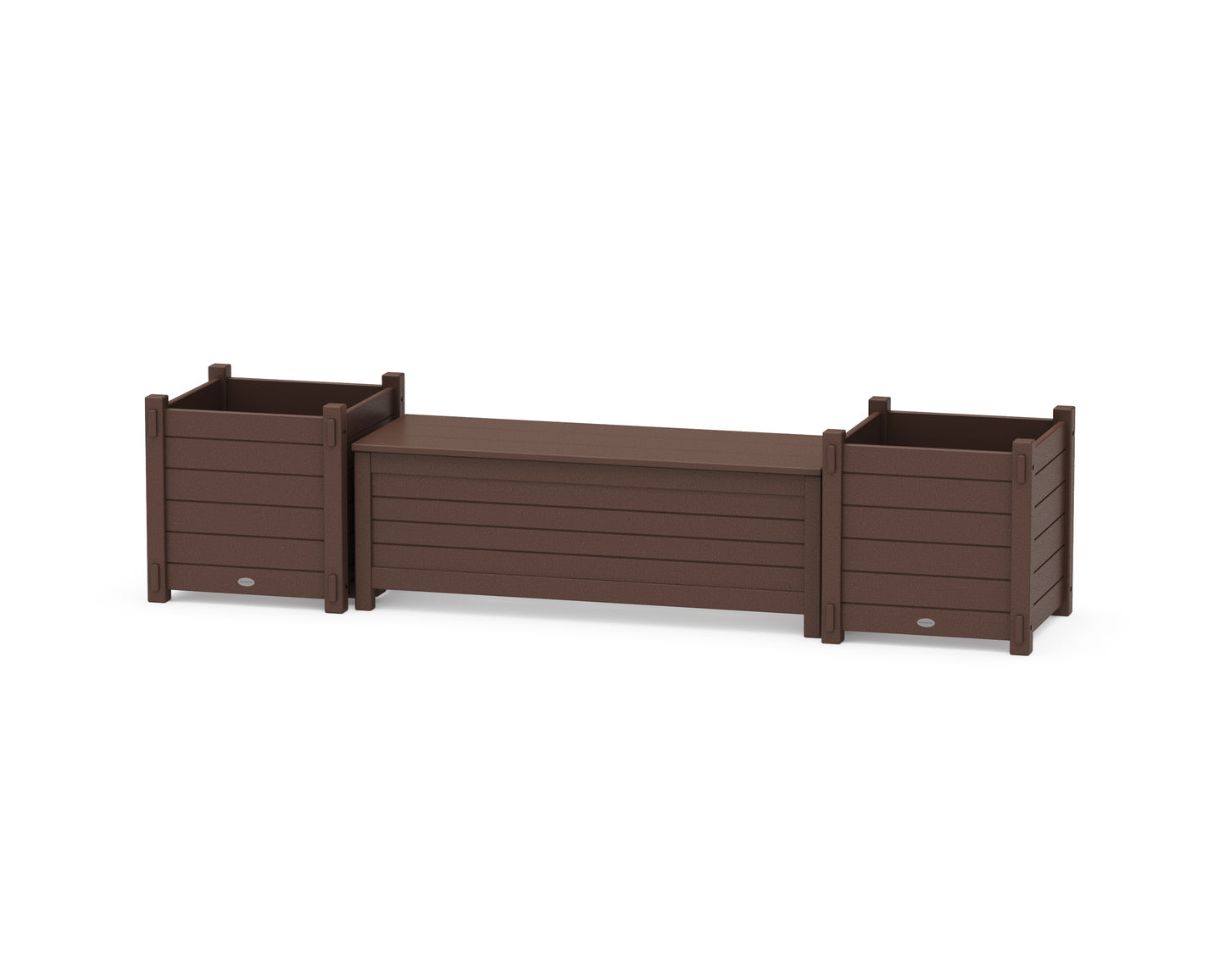 48" Nautical Straight Planter Storage Bench Set- Large