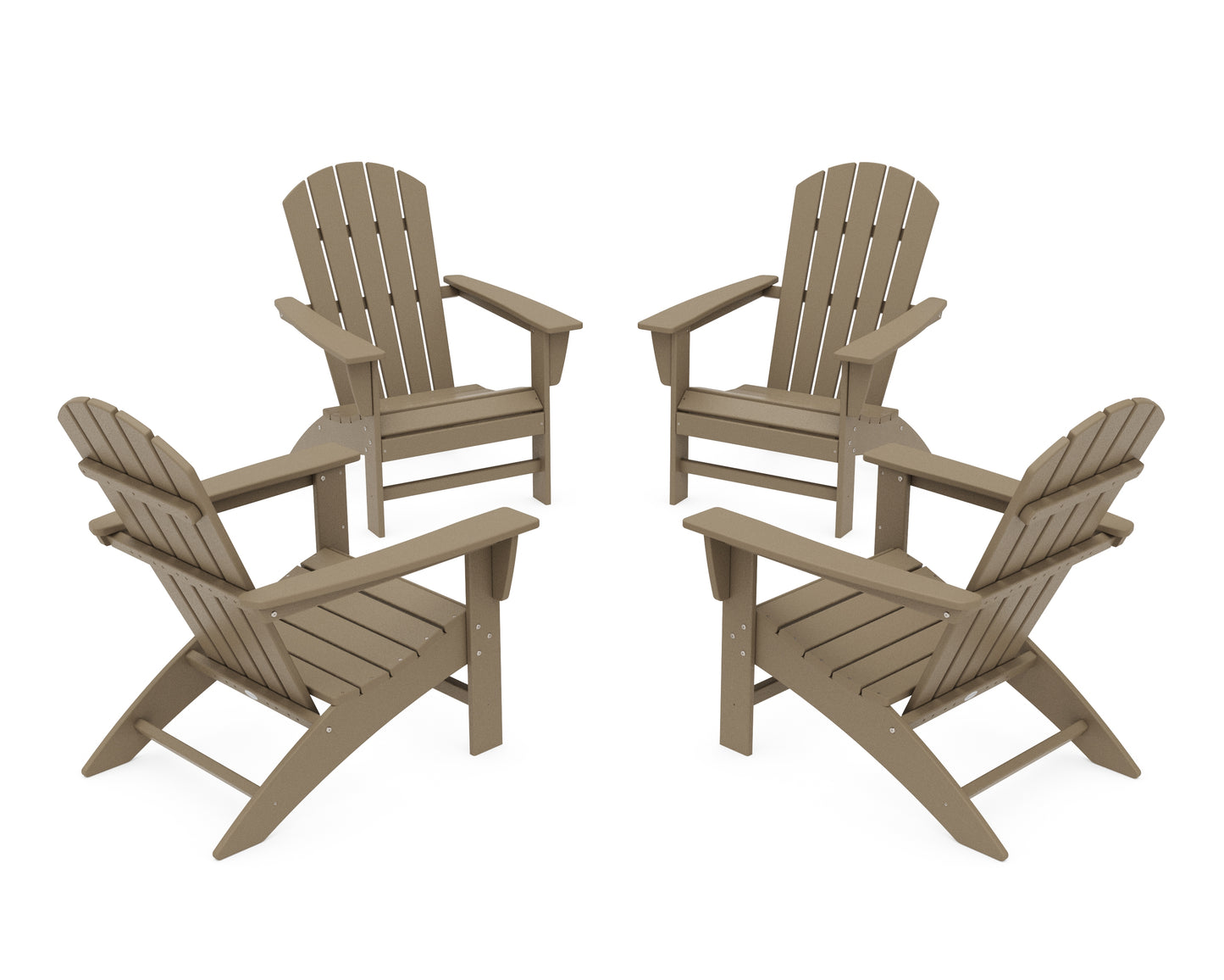 Nautical 4-Piece Adirondack Conversation Set