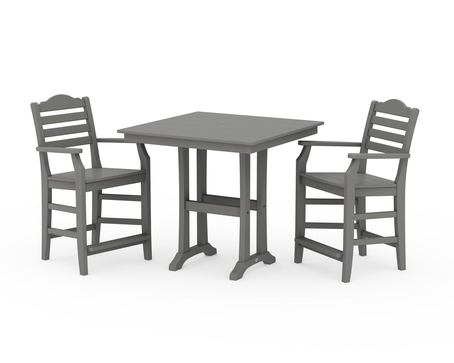 Savannah 3-Piece Farmhouse Counter Set with Trestle Legs