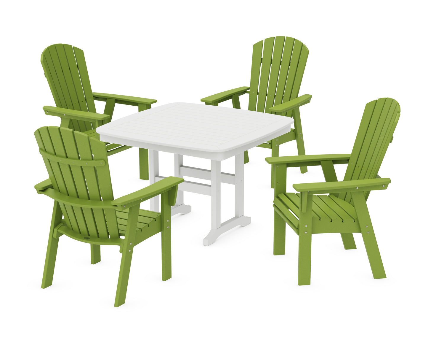 Nautical Curveback Adirondack 5-Piece Dining Set