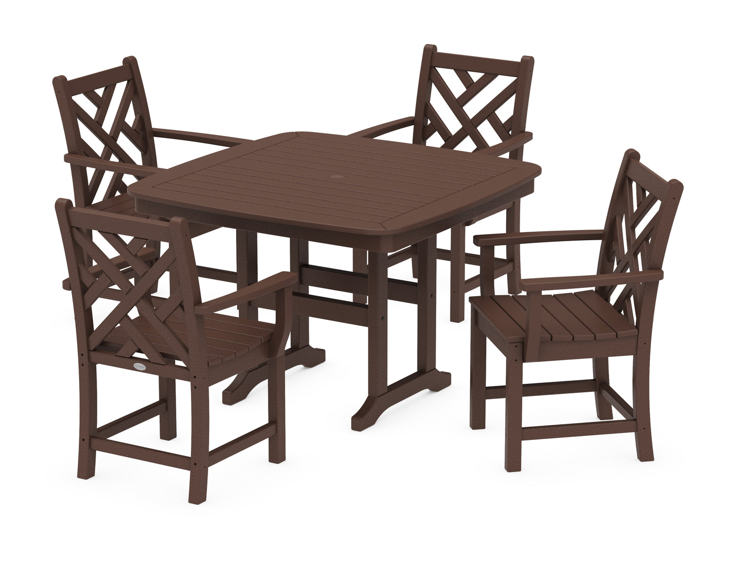 Chippendale 5-Piece Dining Set with Trestle Legs